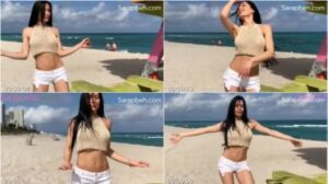 Georgina mazzeo no bra nipple slip